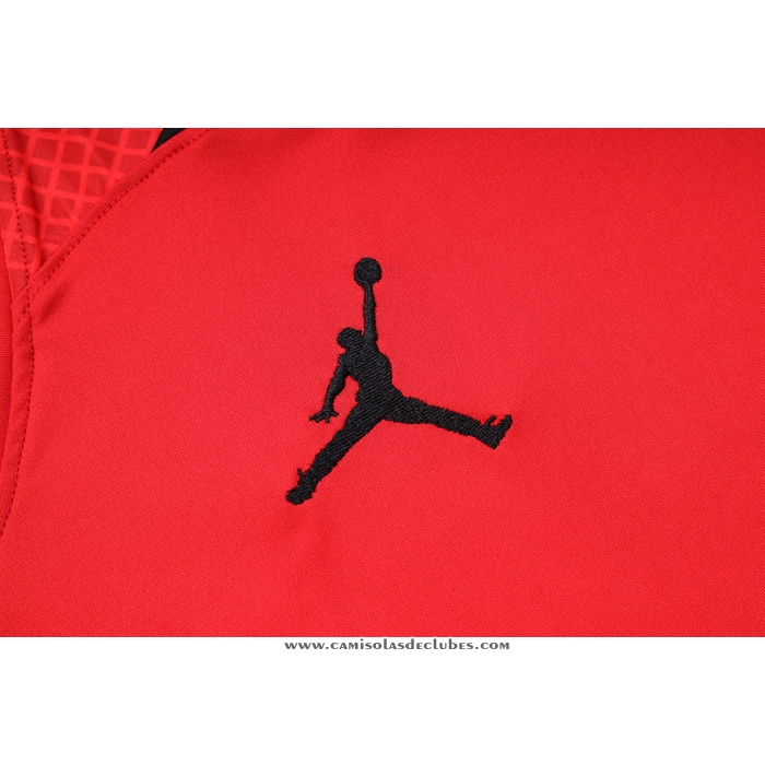Camisola
 de Treinamento
 Paris Saint-Germain Jordan 23/24 Sin Mangas Vermelho
